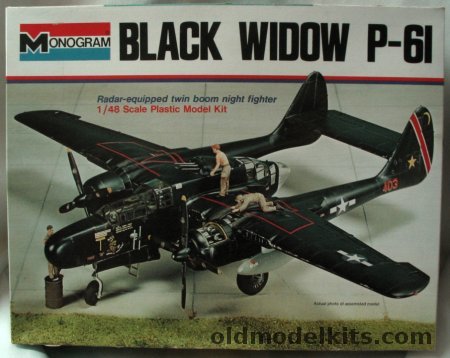 Monogram 1/48 Northrop P-61A / P-61B Black Widow - 'Snuffy Smith' or 'Husslin' Hussy'  - Bagged, 7546 plastic model kit